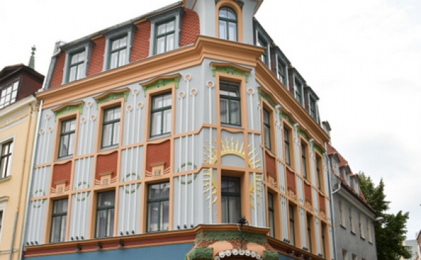 Heritage Art Nouveau building in the center of Riga